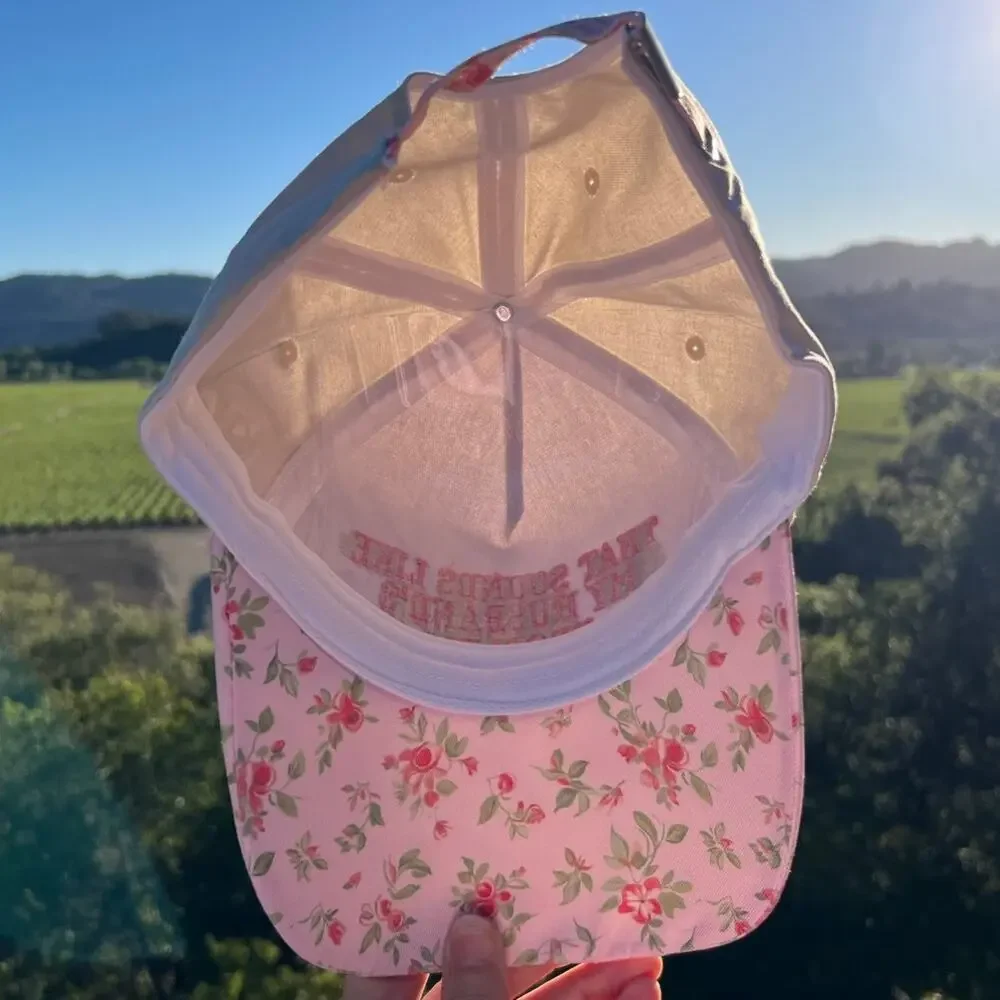 That Sounds Like My Husband's Problem Embroidered Floral Baseball Cap